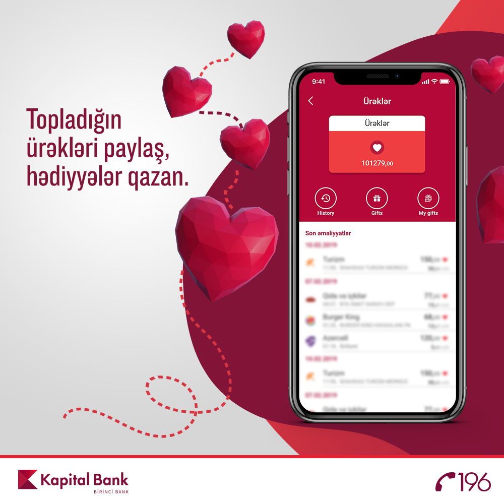 &Uuml;rəklər&rdquo;ini paylaş, hədiyyə qazan!