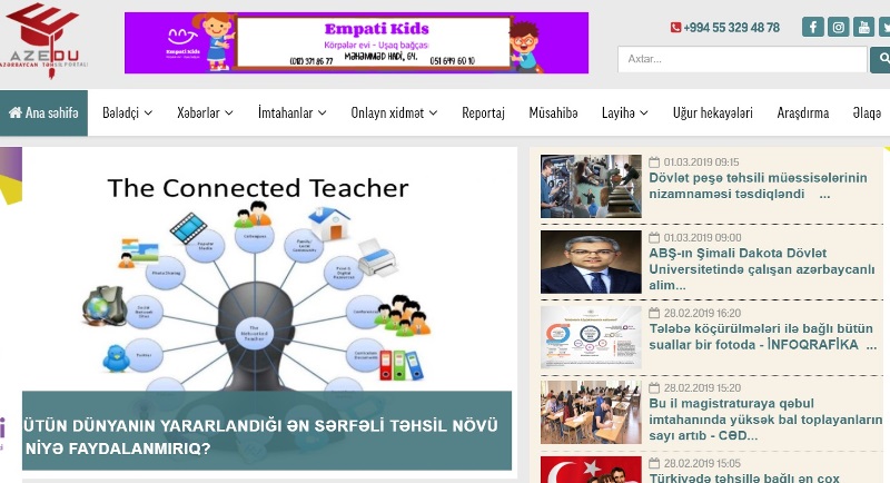 AzEdu.az təhsil portalının 1 yaşı tamam oldu