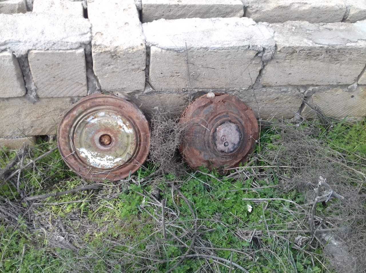 Abşeronda 2 ədəd tank əleyhinə mina tapılıb