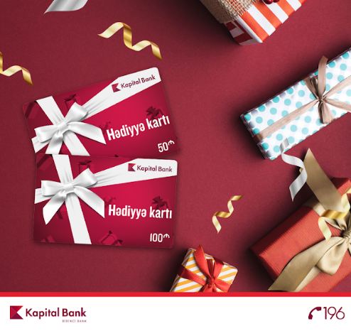 Kapital Bank hədiyyə kartlarını təqdim edir