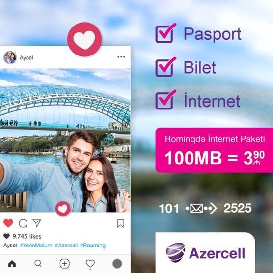 Azercell-dən yeni internet paketi cəmi 3,90 AZN-a!