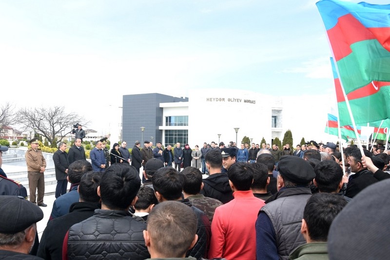 Ağstafada gənclər hərbi xidmətə yola salındı