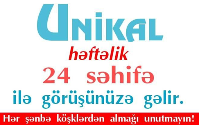 &ldquo;Unikal&rdquo; qəzeti həftəlik nəşrə başlayır