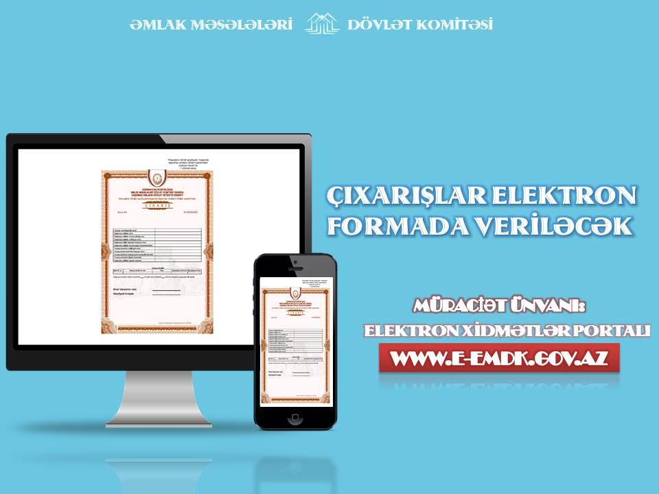Daşınmaz əmlaka dair &ccedil;ıxarışlar yalnız elektron qaydada veriləcək