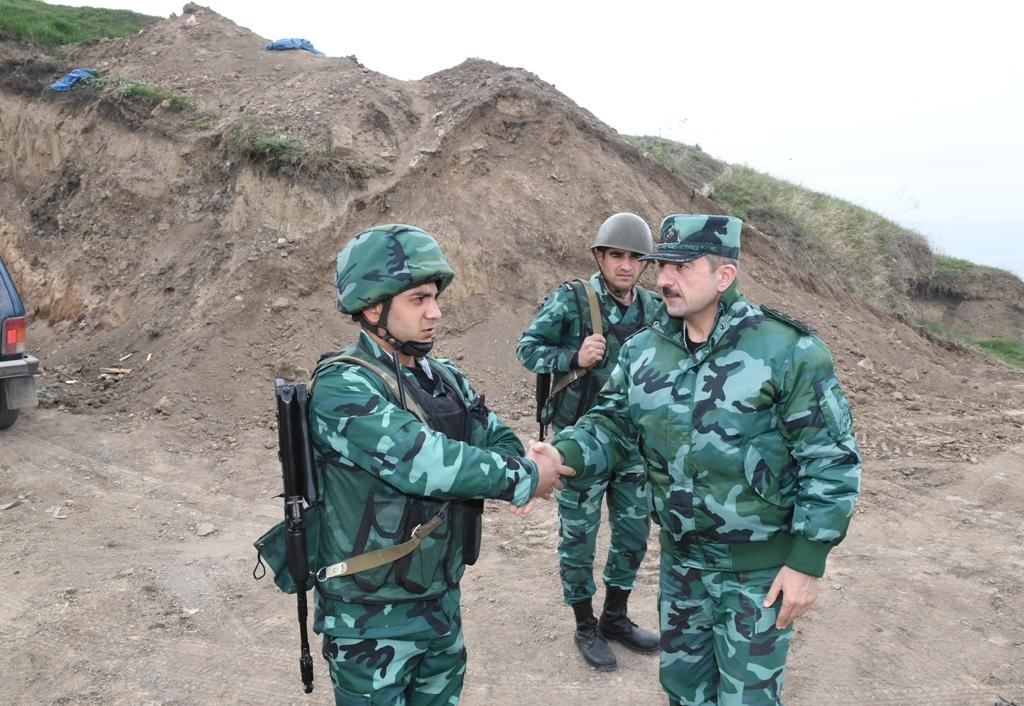 Elçin Quliyev Ermənistanla sər­hə­ddə yoxlama apardı
