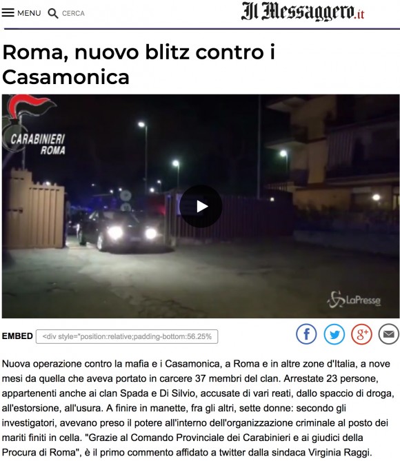 Romada mafiyanın 23 üzvü həbs edildi