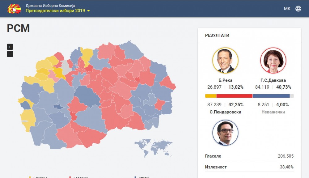 Şimali Makedoniyada seçkilərin ilkin nəticələri açıqlandı