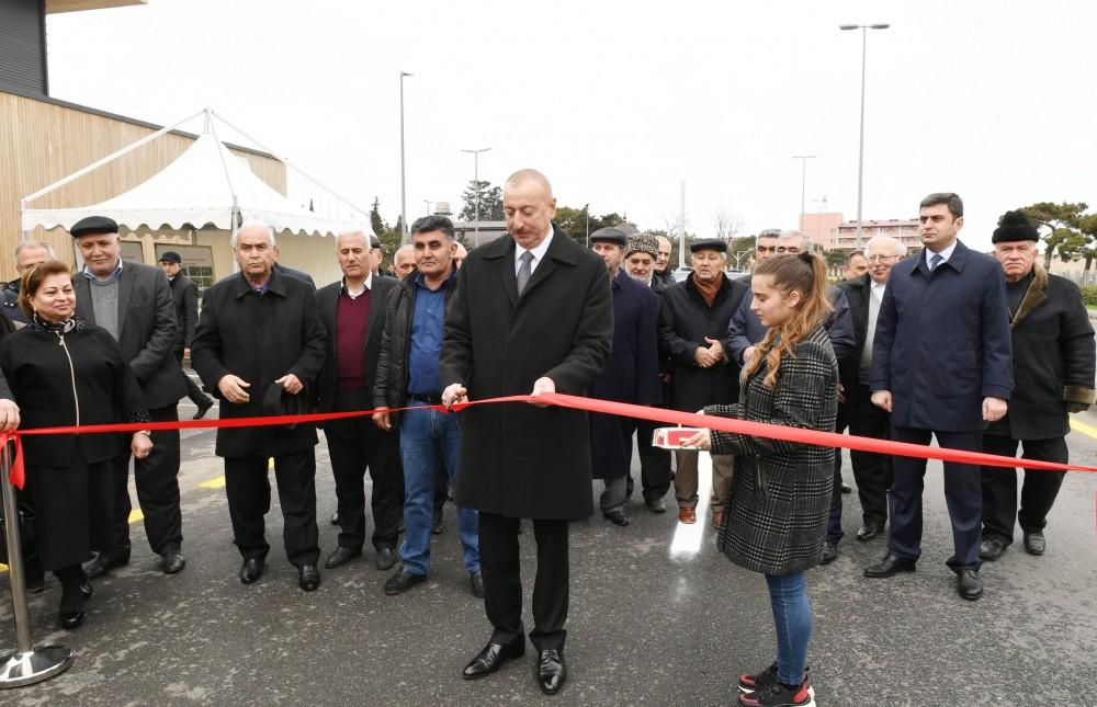 Prezident Mərdəkan-Qala yolunun açılışında oldu - FOTOLAR  