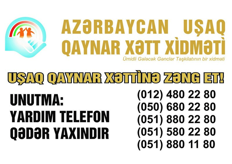 3 ayda  “Uşaq Qaynar Xətt” xidmətinə 801 müraciət olub  