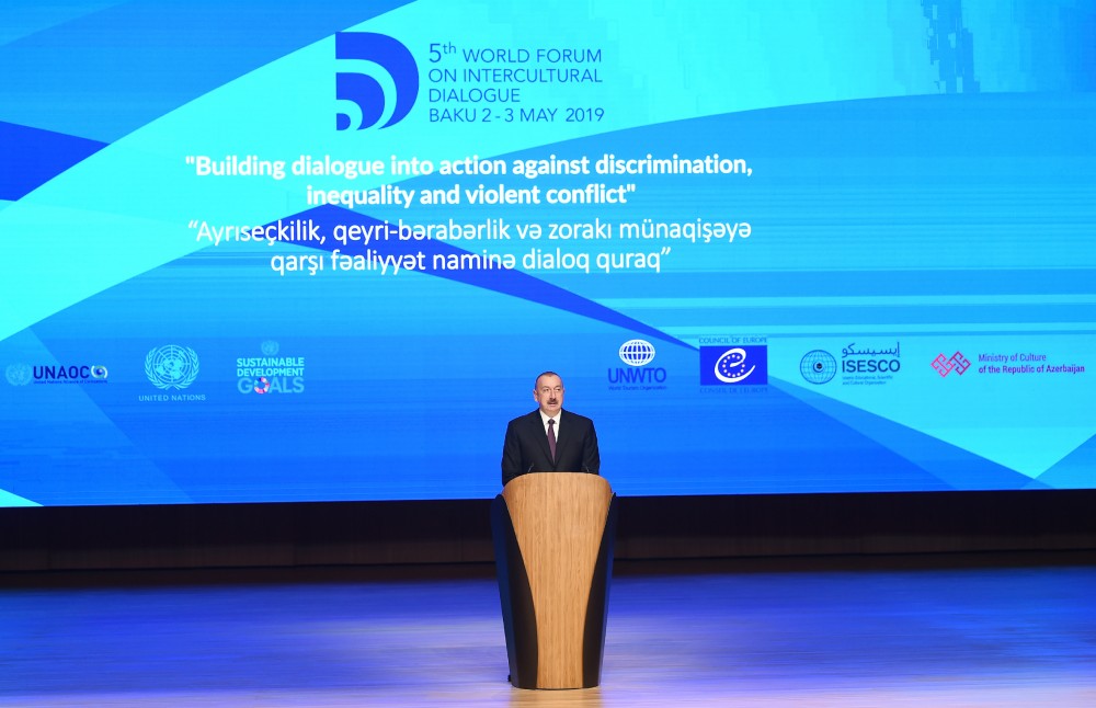 “Əsrlər boyu Azərbaycan dini dözümlülük və müxtəlif millətlərin birgə yaşadığı torpaq olub” - Prezident