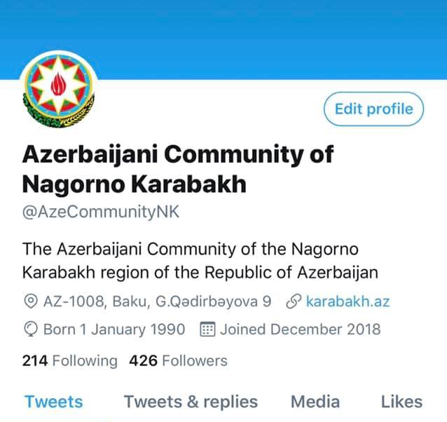 Qarabağın Azərbaycanlı İcmasının Twitter hesabı özünə qaytarıldı  