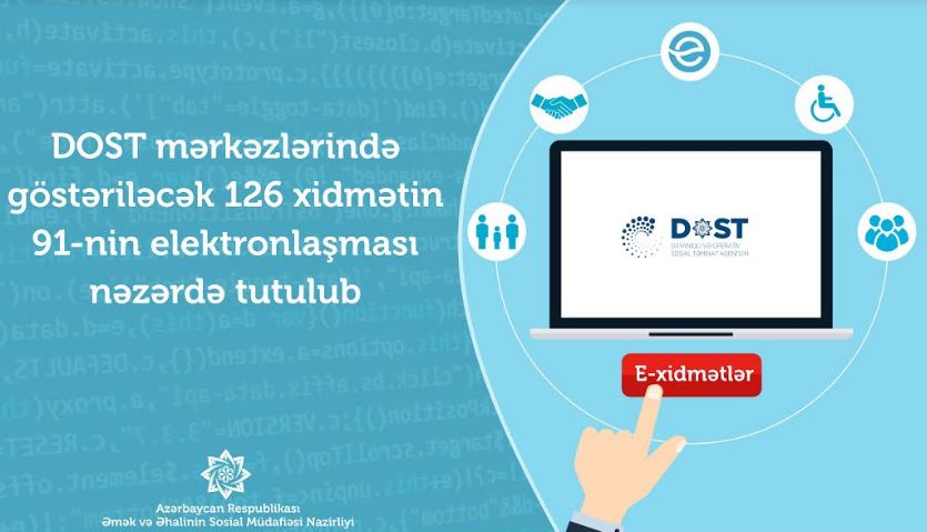 DOST mərkəzinin onlayn xidmətlər bazası genişləndirilir