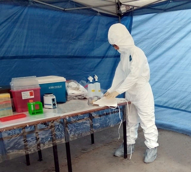 Ordunun səyyar sanitar-epidemioloji dəstəsinin təlimi keçirildi