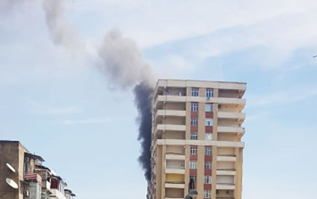 Bakıda binadakı yanğın söndürüldü  