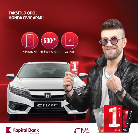 BirKart-la alış-veriş edib, Honda Civic avtomobili qazanın!