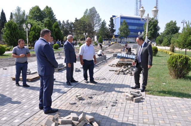 Goranboyda Heydər Əliyev adına park genişləndirilir
