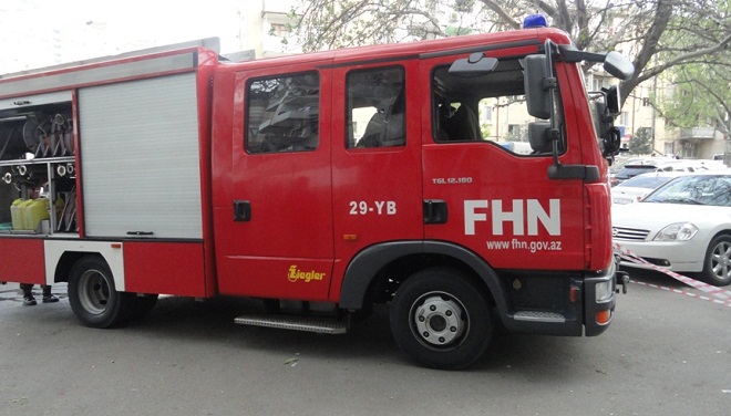 Bakıda yataqxanada yanğın olub