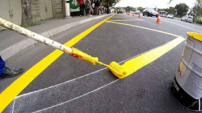 Bakıda yol nişanlama xətləri yenilənib
