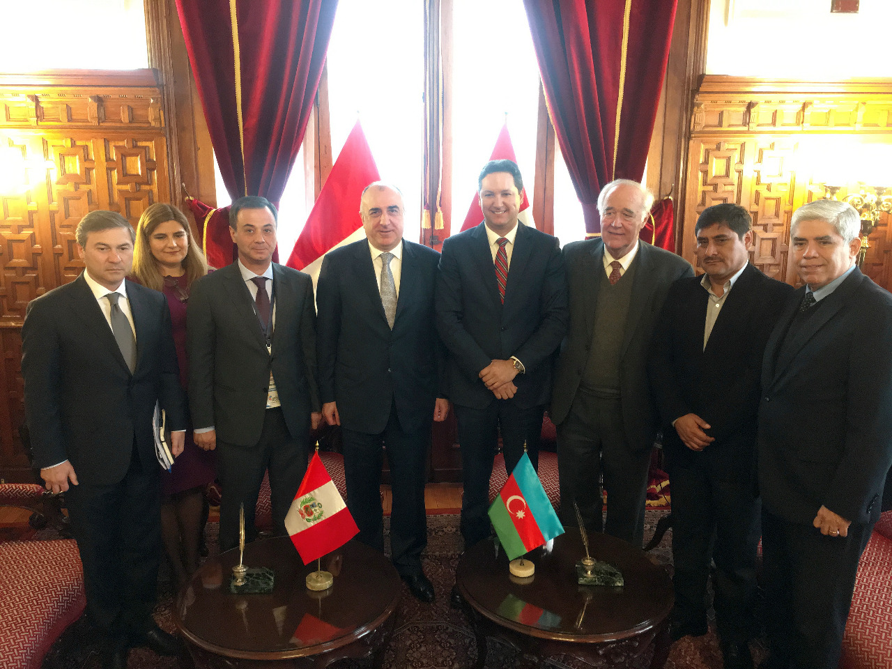 Elmar Məmmədyarov Peru Konqresinin sədri ilə görüşüb