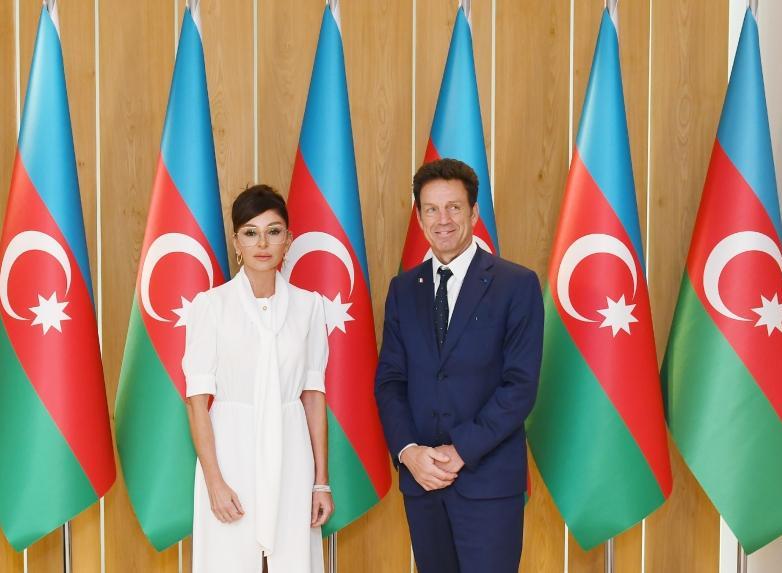 Mehriban Əliyeva MEDEF Biznes Şurasının prezidenti ilə görüşüb 