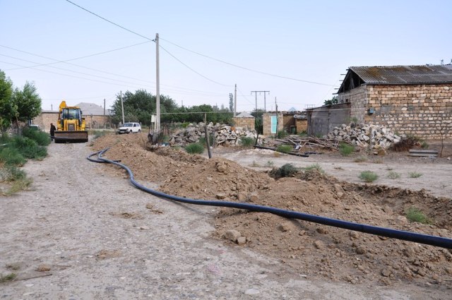 Goranboyun bu kəndinə də su xətti çəkilir