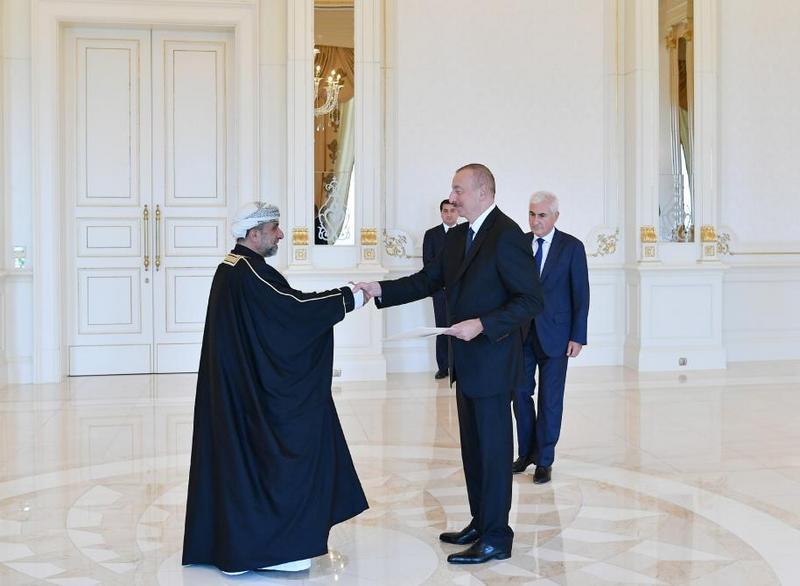 Prezident Omanın Azərbaycanda yeni təyin olunan səfirinin etimadnaməsini qəbul etdi