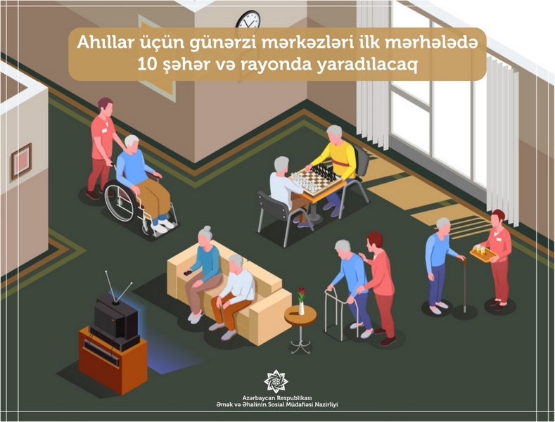 Azərbaycanda ahıllar üçün 10 qayğı mərkəz yaradılacaq