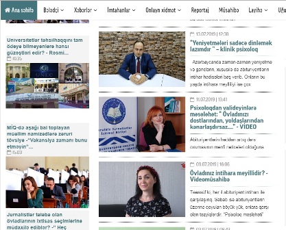 Təhsil saytında abituriyentlərə psixoloji dəstək