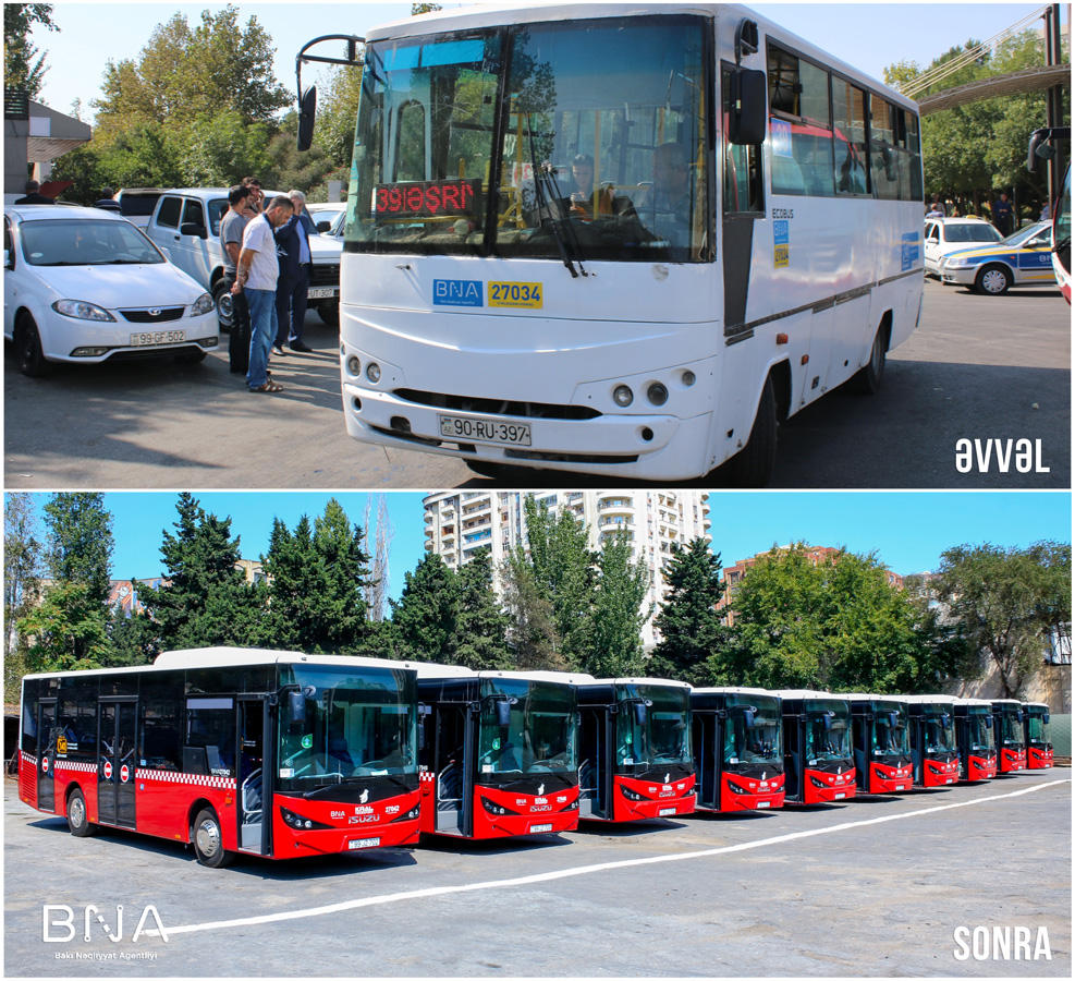 39 nömrəli marşruta yeni avtobuslar buraxıldı - FOTO