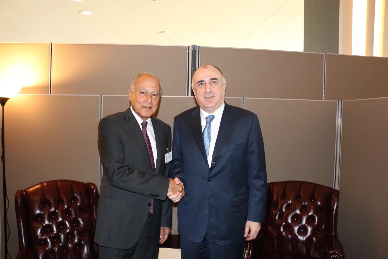 Nazir Ərəb Dövlətləri Liqasının baş katibi ilə görüşdü