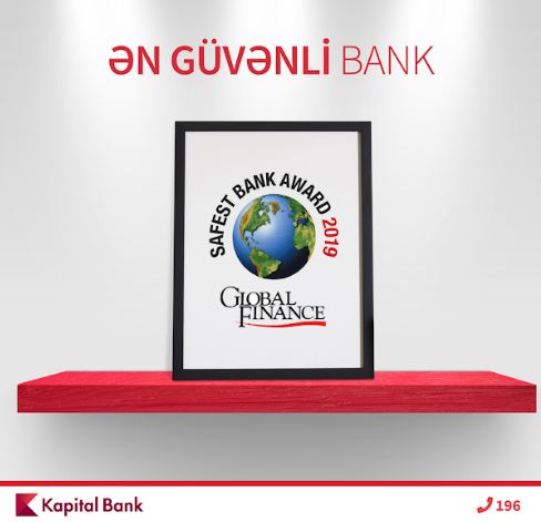 Kapital Bank yenə də Azərbaycanın “Ən Güvənli Bank”ı seçilib
