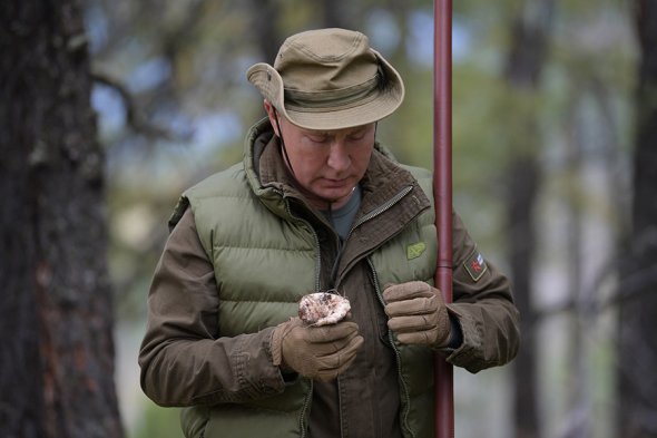 Putin ad günündə göbələk yığdı – FOTOLAR