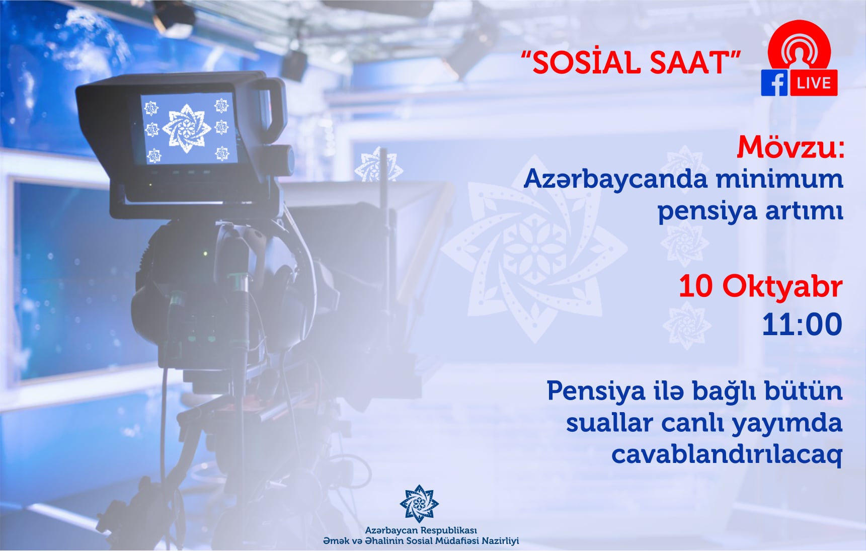 Nazirlik canlı yayımda sualları cavablandıracaq