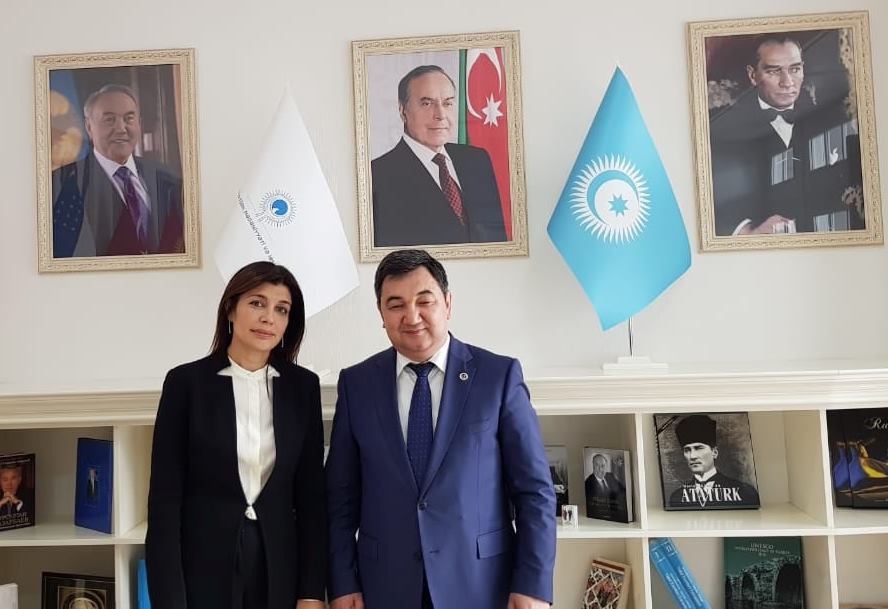 Günay Əfəndiyeva Darhan Kıdıralını yeni ofisində qarşıladı - FOTOLAR 