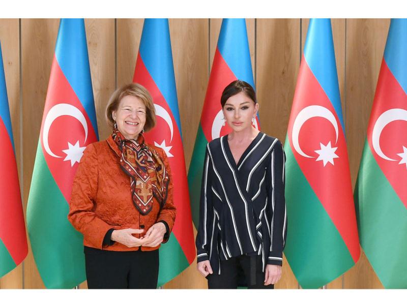 Mehriban Əliyeva Böyük Britaniya rəsmisi ilə görüşüb - YENİLƏNİB