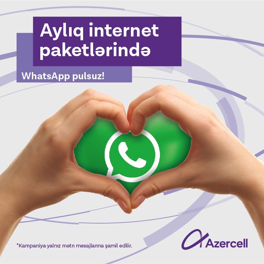 Azercell ilə limitsiz WhatsApp yazışmaları!  
