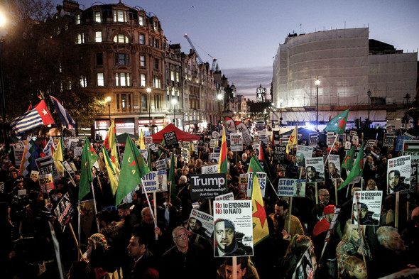 NATO liderləri Londonda etirazla qarşılandı  - FOTOLAR