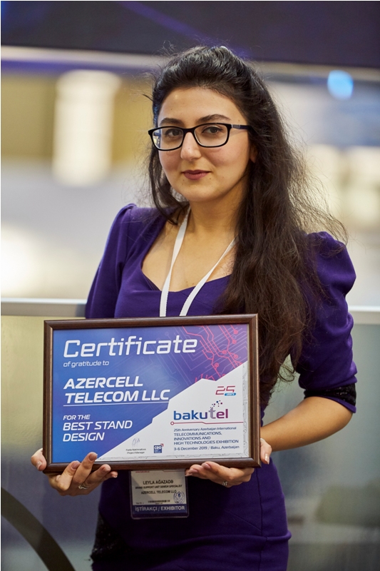 Azercell “Ən yaxşı stend dizaynına görə” sertifikatla təltif edilib