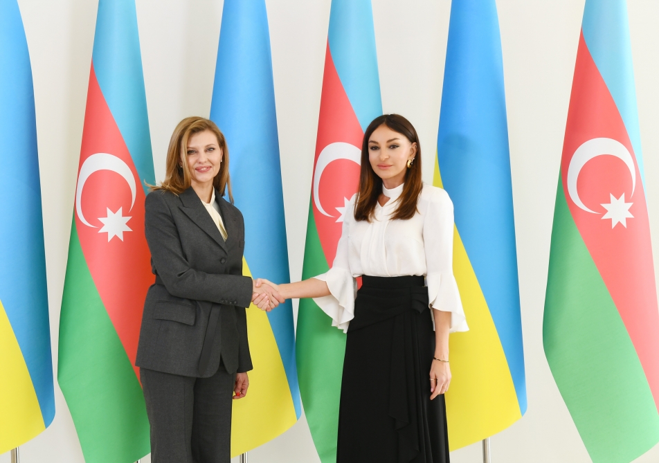 Mehriban Əliyeva Ukraynanın birinci xanımı ilə görüşüb - FOTOLAR