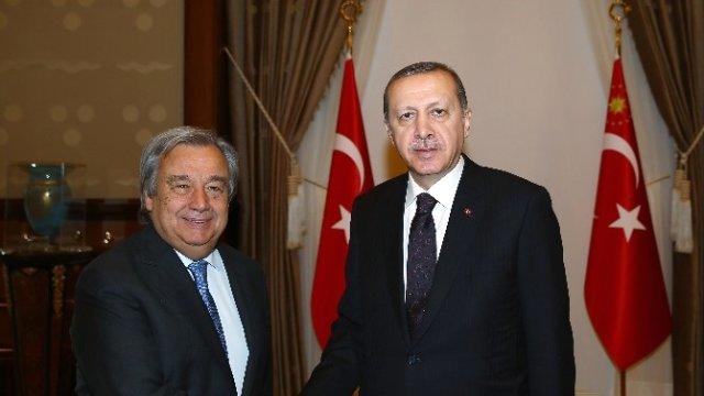Ərdoğan BMT baş katibi ilə görüşdü