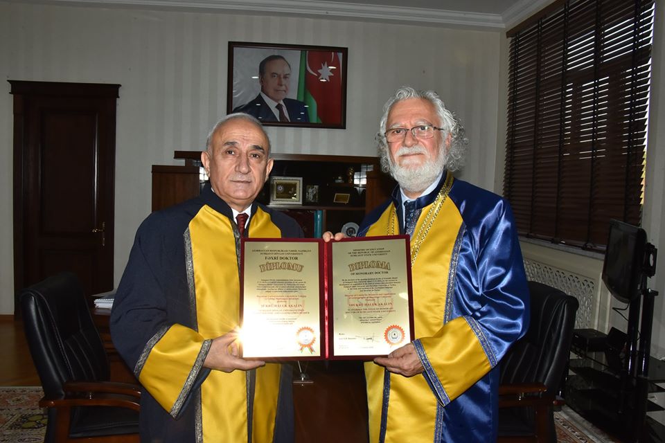 Türkiyəli alim Sumqayıt Dövlət Universitetinin fəxri doktoru adına layiq görülüb - FOTO