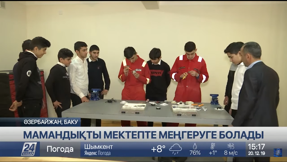 Qazaxıstan televiziyası Azərbaycanın peşə təmayül siniflərindən reportaj yaydı - VİDEO