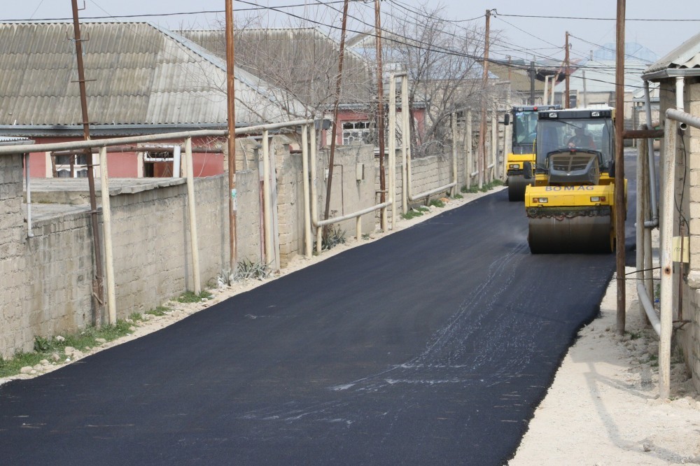 Bakıda 17 qəsəbənin daxili yolları təmir edilir