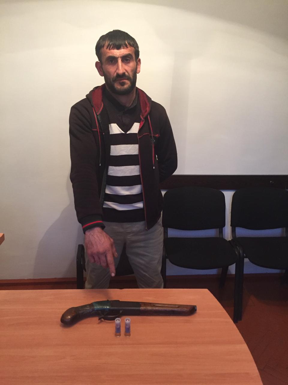 Odlu silah satarkən saxlanıldı