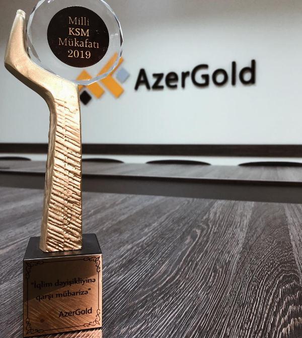 “AzerGold” QSC “Milli KSM-2019” mükafatına layiq görüldü