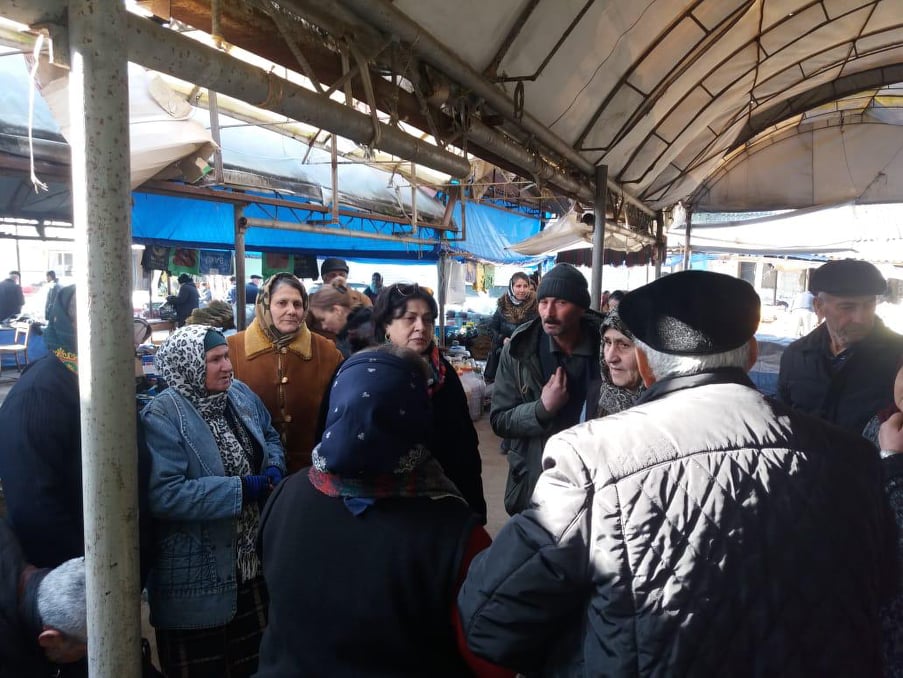 Lalə Abbasova Xaçmazda görüşlərini davam etdirir - FOTOLAR