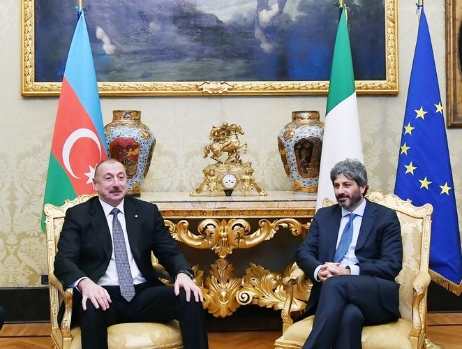 İlham Əliyev İtaliya Deputatlar Palatasının sədri ilə görüşüb - FOTO