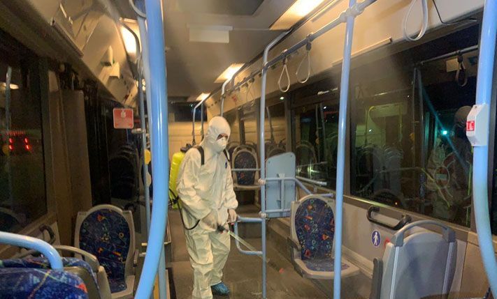 Bakıda “Bakubus” avtobusları dezinfeksiya edilir