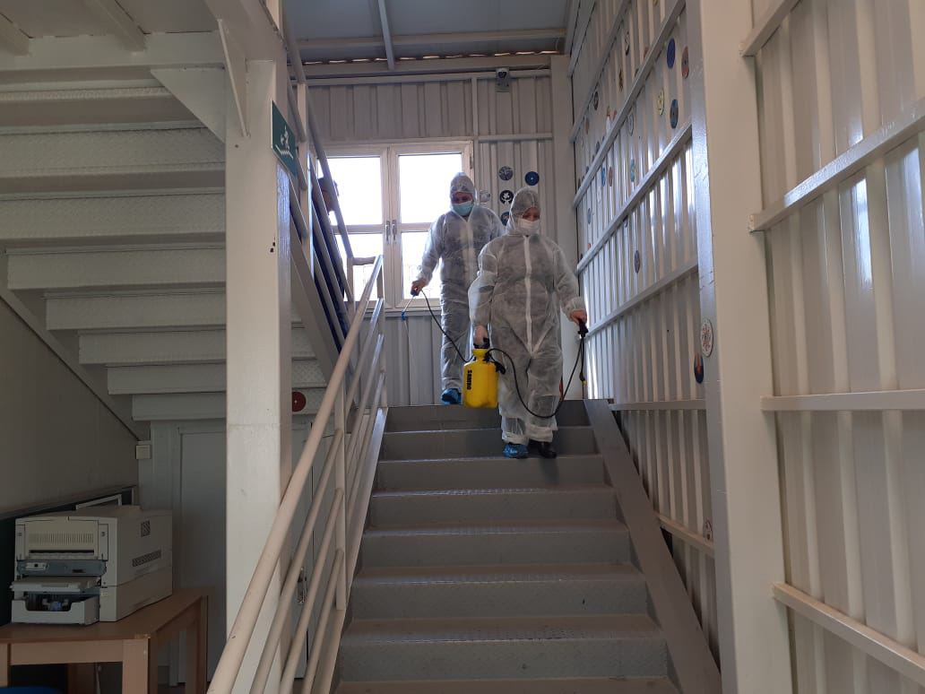 Bakı Mühəndislik Universitetində əsaslı dezinfeksiya işləri aparılıb - FOTO