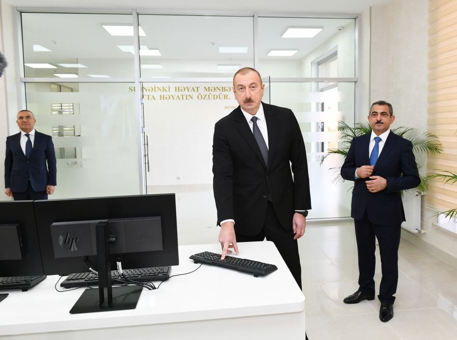 İlham Əliyev “Şəmkirçay” Sutəmizləyici Qurğular Kompleksini işə saldı - FOTO